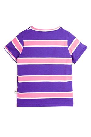 Purple striped cotton T-shirt MINI RODINI KIDS | 2422013845PURPLE